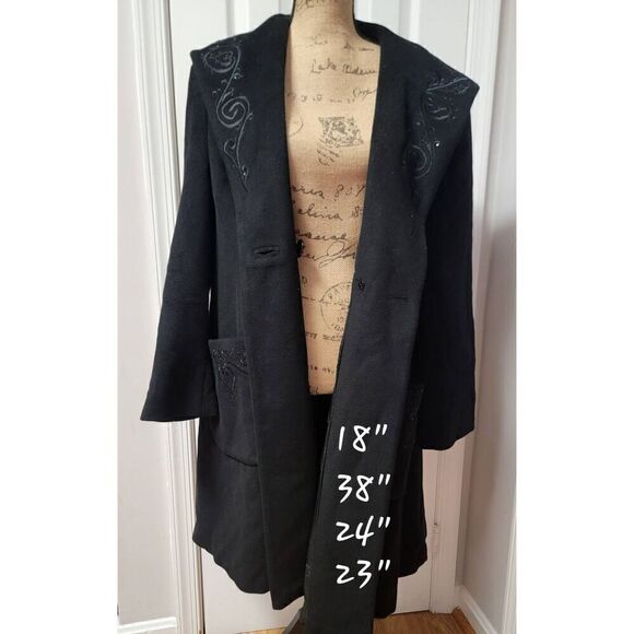 St. John Wool/Cashmere  Opera  Crystal Embroidery Coat 12 - Picture 7 of 12